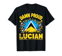 Damn Proud Lucian, Saint Lucia Independence, St. Lucia Flag T-Shirt