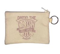 Damn the Torpedoes, Full Speed Ahead Key Chain Coin Purse Beige