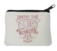 Damn the Torpedoes, Full Speed Ahead Neoprene Coin Purse Pouch 10x11cm White