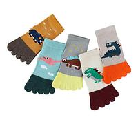 DaMohony 5 Pairs Toe Socks for Girls and Boys, Five Finger Toe Socks, Toe Separated Socks for 1-12 Years Old Girls and Boys
