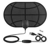 DaMohony Digital TV Antenna Indoor Long Range, High Gain TV Aerial 980 Miles Long Range, Support 4K Digital Antenna TV Amplifier Signal Booster with 11. 5ft Coax HDTV Cable