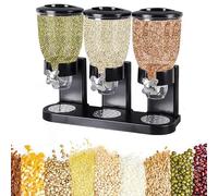 DaMohony Dry Food Dispenser Countertop Cereal Dispenser Container with 6L Capacity Each, for Rice Grains Nuts Snack Oatmeal Pet Food