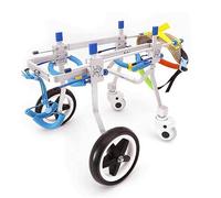 DAMOIFFP Dog Wheelchair For Back Legs Adjustable Pet Wheelchair Walk Tool Aluminum Alloy Dog Wheelchair Cart