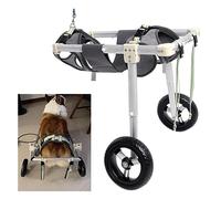 DAMOIFFP Dog Wheelchair For Back Legs Aluminum Alloy Pet Wheelchair 2 Wheel Adjustable Walk Tool For 5-60kg Pet Dogs Cat Wheelchair
