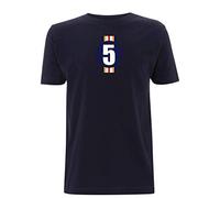 Damon Hill Number 5 Men's T-Shirt Racing No Five 1996 F1 World Champion Williams Formula One 1 (Large, Navy Blue)