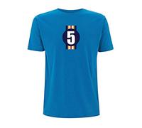 Damon Hill Number 5 Men's T-Shirt Racing No Five 1996 F1 World Champion Williams Formula One 1 (Medium, Electric Blue)