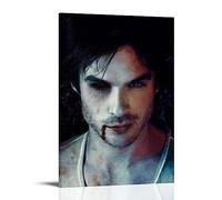 Damon Turned Into A Vampire,VampiCanvas Poster Decorative Painting Canvas Wall Posters And Art Picture Print Modern Family Bedroom Decor Posters 16x24inch(40x60cm)