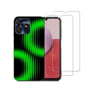 DAMONDY Case for BLU G64L with 2 Pack Screen Protector,Slim Full Body Abstract Printed Designer for Girls Soft Rubber TPU Shockproof Back for BLU G64L -Green