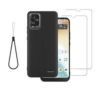 DAMONDY for BLU View 5 Pro Phone Case with with 2 Pack Screen Protector, Shockproof Cover Soft TPU Rubber Silicone Lanyard Slim Protective Cases for BLU View 5 Pro -Black