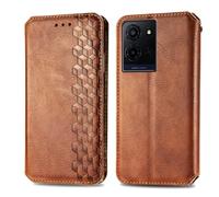 DAMONDY for Lively Jitterbug Smart5 Case Compatible for Jitterbug Smart 5 Phone Case Cover Wallet Folding Flip with Kickstand Credit Card Slot Magnetic Closure Protective -Brown
