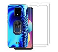 DAMONDY for Sonim XP Pro Case Compatible for Sonim XP Pro 5G Phone Case Cover with 2 Pack Screen Protector Ring Holder Stand Slim Wave Pattern for Women Girls Soft TPU Full Body -Blue