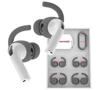 DamonLight 4 Pairs Ear Hooks for AirPods Pro 3 [Added Storage Pouch] Anti Slip Sport Ear Tips Accessories Compatible with AirPods Pro 3rd Generation [2025 Released] S & L (Gray)