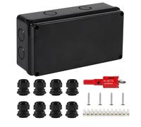 DAMORON Black Industrial Surface-Mount IP65 Waterproof ABS Junction Box, 200 x