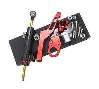 Damper Stabilizer For ZX6R 2009-2016 2017 2018 2019 2020 2022 CNC Adjustable Motorcycle Linear Reversed Steering Damper With Bracket Support(Red Set)
