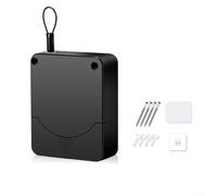 Damping buffer sliding door closer with uniform speed and strong tensile wire, designed for various door types to reduce noise and improve sealing (black)