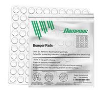 Dampone Cabinet Door Rubber Bumpers 100 pcs Self Adhesive Sound Dampening Clear Bumper Pads for Drawers, Table Tops, Cupboard, Picture Frames, Glassware and Furniture