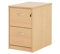 Dams Filing Cabinet with 2 Lockable Drawers Deluxe 480 x 650 x 730mm Beech
