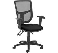 Dams International Altino Operator Chair Height-Adjustable Armrest Black 670 x 600 x 1,090 mm