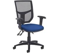 Dams International Altino Operator Chair Height-Adjustable Armrest Blue 670 x 600 x 1,090 mm