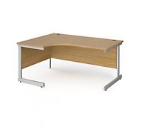 Dams International Contract 25 Left Hand Corner Desk Corner Oak Cantilever 1,600 (W) x 1,200 (D) x 725 (H) mm MFC (Melamine Faced Chipboard)