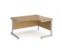 Dams International Contract 25 Right Hand Corner Desk Corner Oak Cantilever 1,400 (W) x 1,200 (D) x 725 (H) mm MFC (Melamine Faced Chipboard)