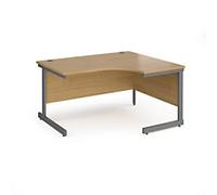 Dams International Contract 25 Right Hand Corner Desk Corner Oak Cantilever 1,400 (W) x 1,200 (D) x 725 (H) mm MFC (Melamine Faced Chipboard)