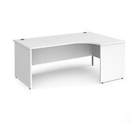 Dams International Contract 25 Right Hand Corner Desk Corner White Base panel 1,800 (W) x 1,200 (D) x 725 (H) mm MFC (Melamine Faced Chipboard)