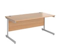 Dams International Contract 25 Straight Desk Rectangular Beech Cantilever 1,600 (W) x 800 (D) x 725 (H) mm MFC (Melamine Faced Chipboard)