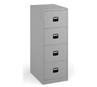 Dams International Contract Steel Filing Cabinet 4 Drawers Lockable 470 x 622 x 1,321 mm Grey