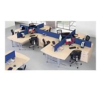 Dams International Desktop Straight Screens ES1200S-B Fabric Wrapped 1200 x 30 x 400 mm Blue
