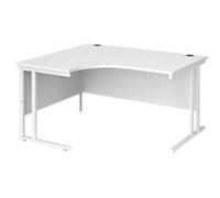 Dams International Ergonomic Left Handed Desk Maestro White 1,400 x 1,200 x 725 mm