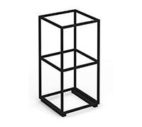 Dams International Flux Metal Modular Shelving Unit 420 x 420 x 845 mm Black