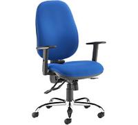 Dams International Jota Ergo Office Chair Height-Adjustable Armrest Blue 680 x 650 x 1,180 mm