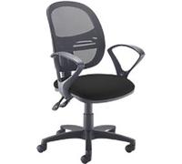 Dams International Jota Operator Chair Fixed Armrest Black 670 x 600 x 1,090 mm