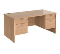 Dams International Maestro 25 Desk Beech Wood 4 Drawers 1,600 x 800 x 725 mm