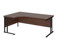 Dams International Maestro 25 Left Hand Corner Desk Walnut Cantilever 1,800 (W) x 1,200 (D) x 725 (H) mm Wood