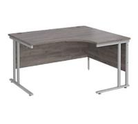 Dams International Maestro 25 Right Hand Corner Desk Grey Oak Cantilever 1,400 (W) x 1,200 (D) x 725 (H) mm Wood