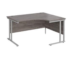 Dams International Maestro 25 Right Hand Corner Desk Grey Oak Cantilever 1,400 (W) x 1,200 (D) x 725 (H) mm Wood