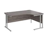 Dams International Maestro 25 Right Hand Corner Desk Grey Oak Cantilever 1,600 (W) x 1,200 (D) x 725 (H) mm Wood