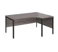 Dams International Maestro 25 Right Hand Corner Desk Grey Oak H-Frame 1,600 (W) x 1,200 (D) x 725 (H) mm Wood
