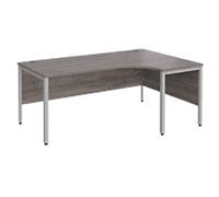Dams International Maestro 25 Right Hand Corner Desk Grey Oak H-Frame 1,800 (W) x 1,200 (D) x 725 (H) mm Wood