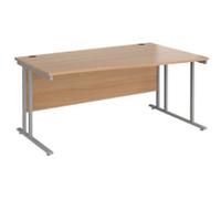 Dams International Maestro 25 Right Hand Wave Desk Beech Cantilever 1,600 (W) x 1,200 (D) x 725 (H) mm Wood