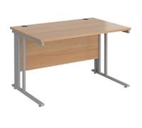 Dams International Maestro 25 Straight Desk Rectangular Beech Cantilever 1,200 (W) x 800 (D) x 725 (H) mm Wood