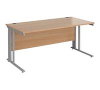 Dams International Maestro 25 Straight Desk Rectangular Beech Cantilever 1,600 (W) x 800 (D) x 725 (H) mm Wood