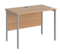 Dams International Maestro 25 Straight Desk Rectangular Beech H-Frame 1,000 (W) x 600 (D) x 725 (H) mm Wood