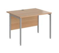 Dams International Maestro 25 Straight Desk Rectangular Beech H-Frame 1,000 (W) x 800 (D) x 725 (H) mm Wood