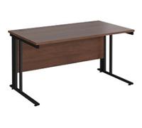 Dams International Maestro 25 Straight Desk Rectangular Walnut Cantilever 1,400 (W) x 800 (D) x 725 (H) mm Wood