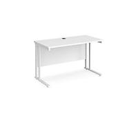 Dams International Maestro 25 Straight Desk Rectangular White Cantilever 1,200 (W) x 600 (D) x 725 (H) mm Wood