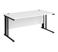 Dams International Maestro 25 Straight Desk Rectangular White Cantilever 1,600 (W) x 800 (D) x 725 (H) mm Wood