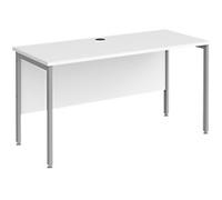 Dams International Maestro 25 Straight Desk Rectangular White H-Frame 1,400 (W) x 600 (D) x 725 (H) mm Wood